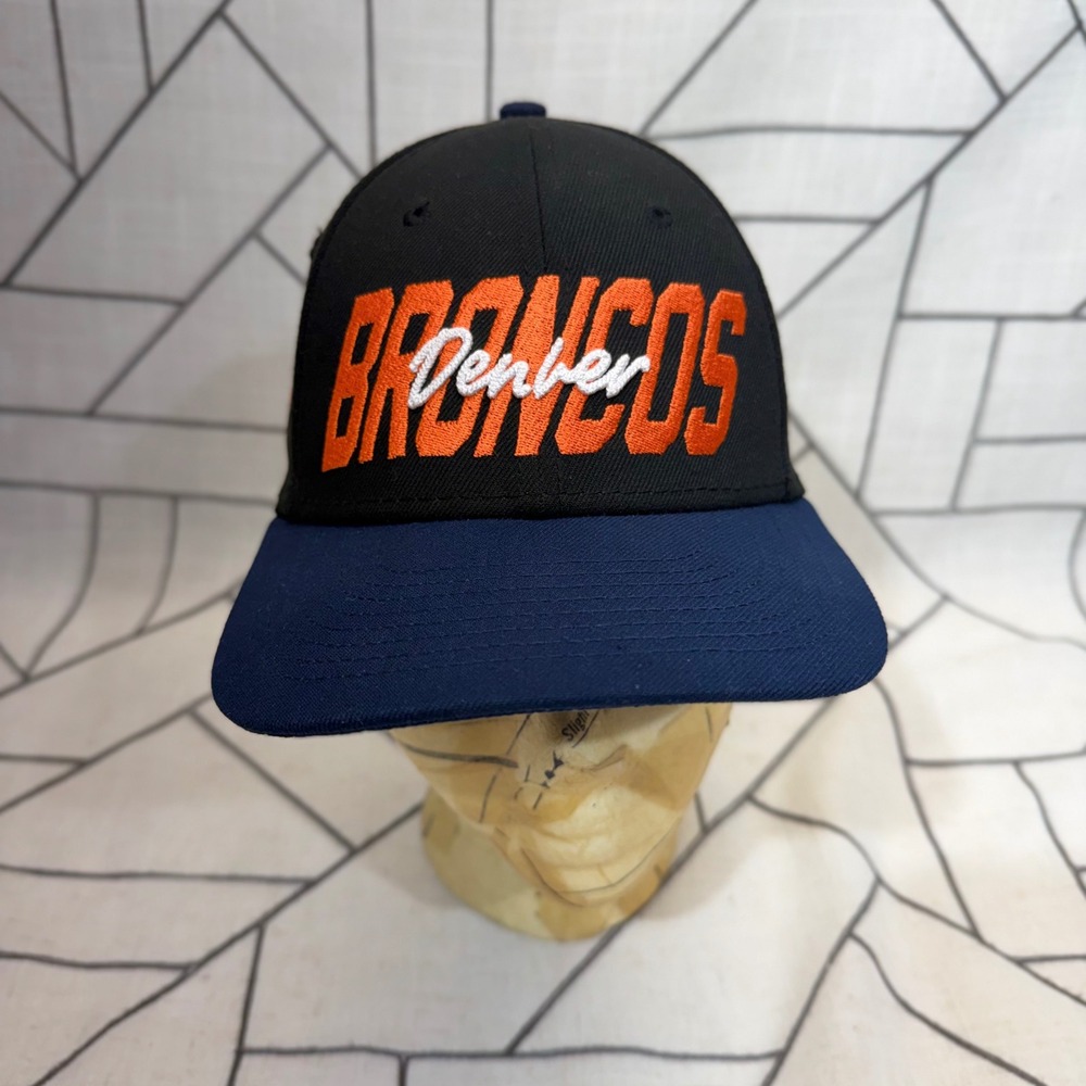 New Era Denver Broncos Hat Youth Black Blue NFL 9FORTY Snapback Cap